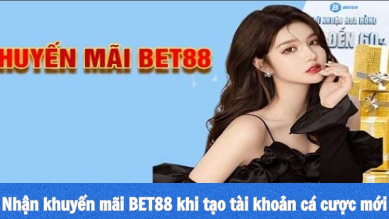 Nhận khuyến mãi BET88 khi tạo tài khoản cá cược mới